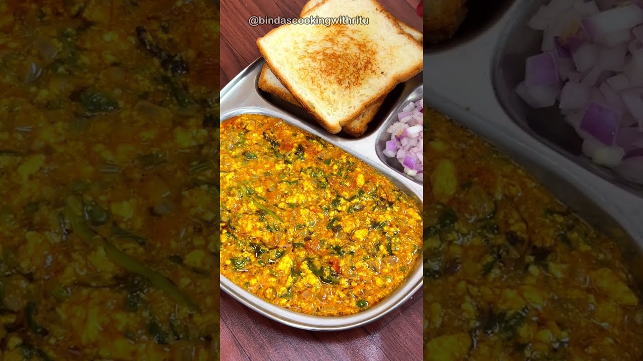 “Healthy bhi, tasty bhi 😍Palak Paneer Bhurji – quick & protein-rich 🤌”