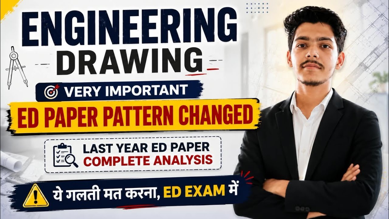 Engineering drawing last year paper analysis | RGPV Examination 