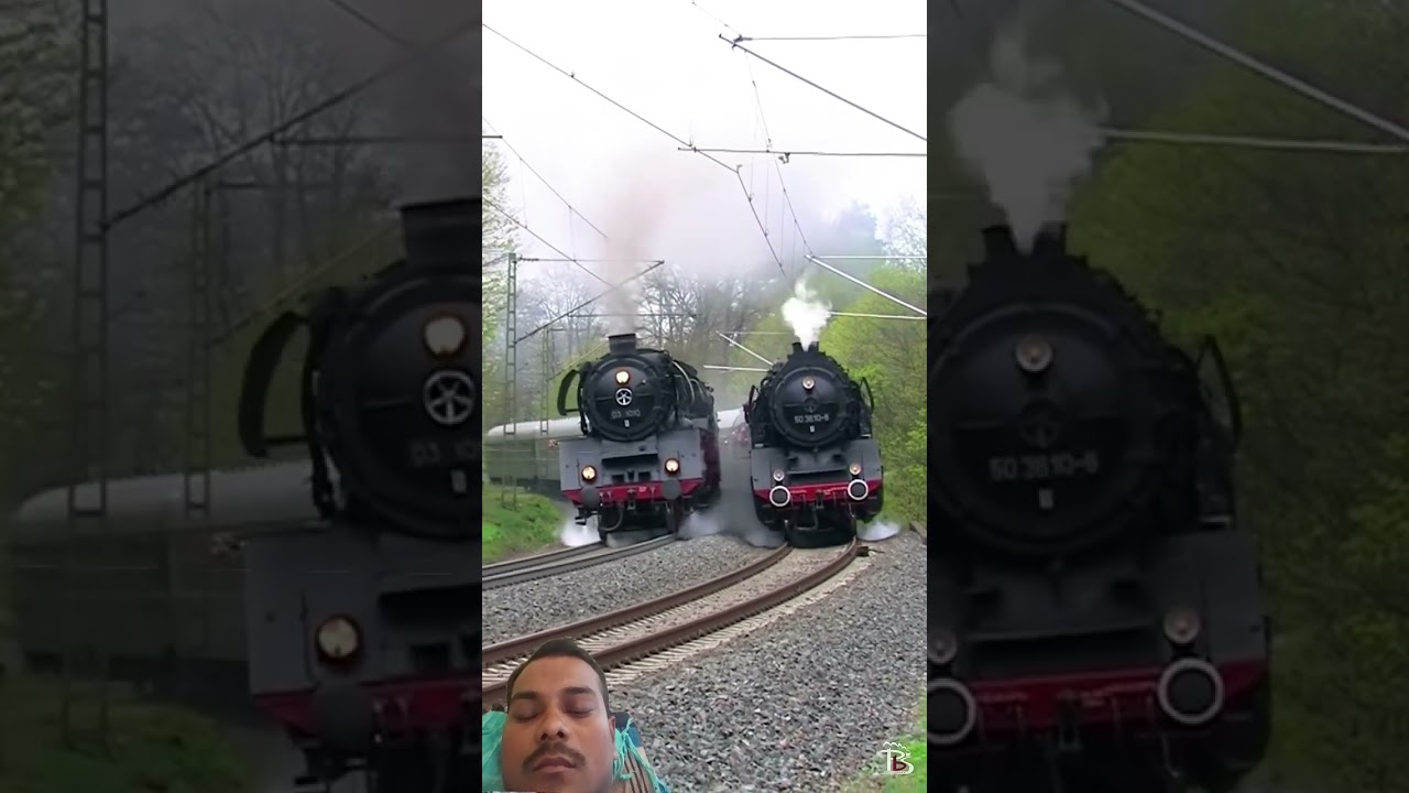 Der Wahnsinn: Parallelfahrt mit Dampfloks