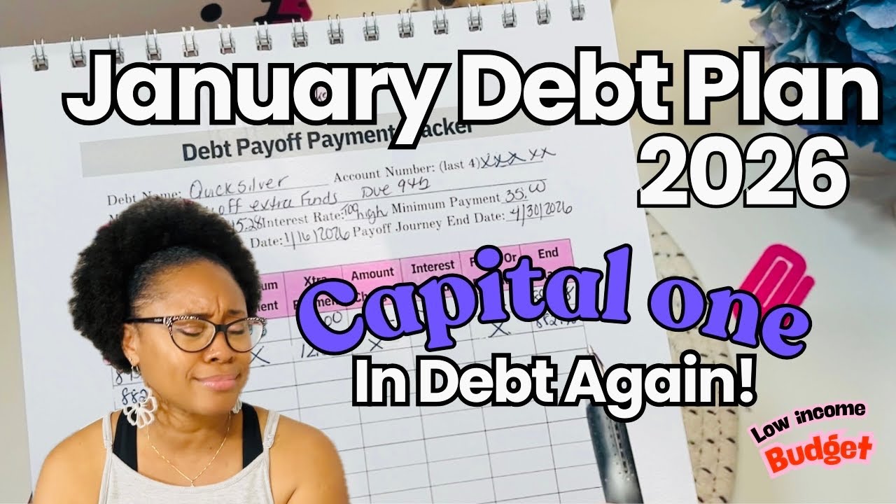 Basics of Getting Rid of DEBT | Real Capital One Credit card balance | January Debt payoff plan