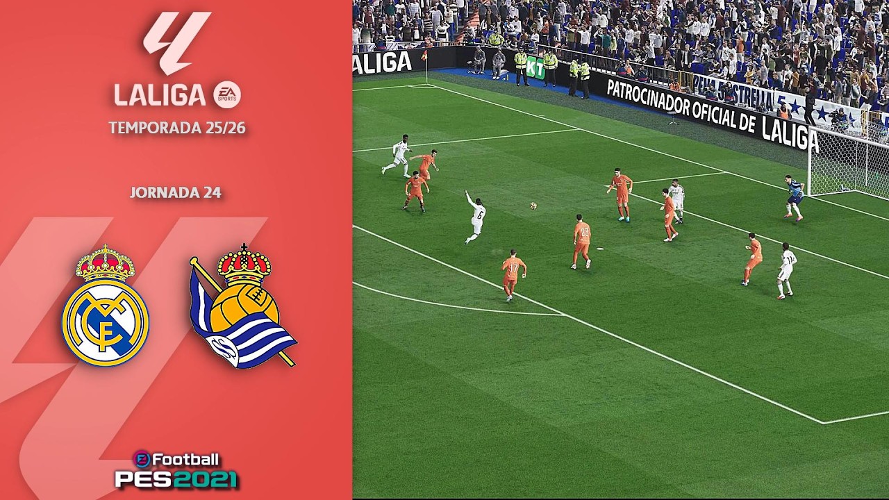 PES 2021 | La Liga 25/26 | Jornada 24 | ⚪ Real Madrid 🆚 🔵⚪ Real Sociedad| Full Match FUMA