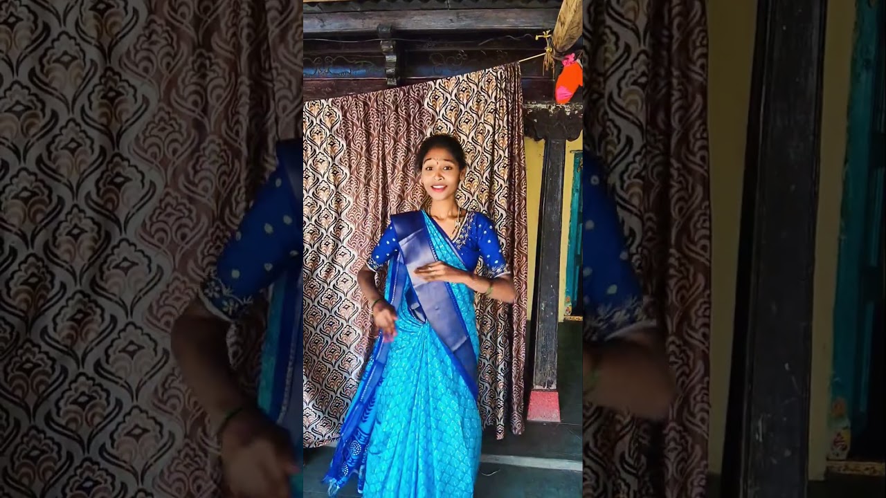 revanth reddy anna pampichina saree 😍🤩 #aparnacharla #beautifulfolksong #trendingshots