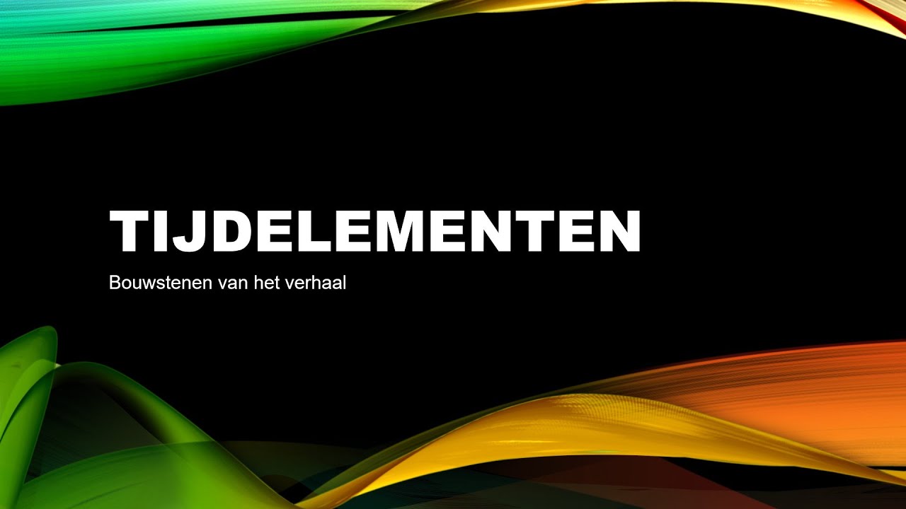 Literaire bouwstenen Tijd: Tijdelementen