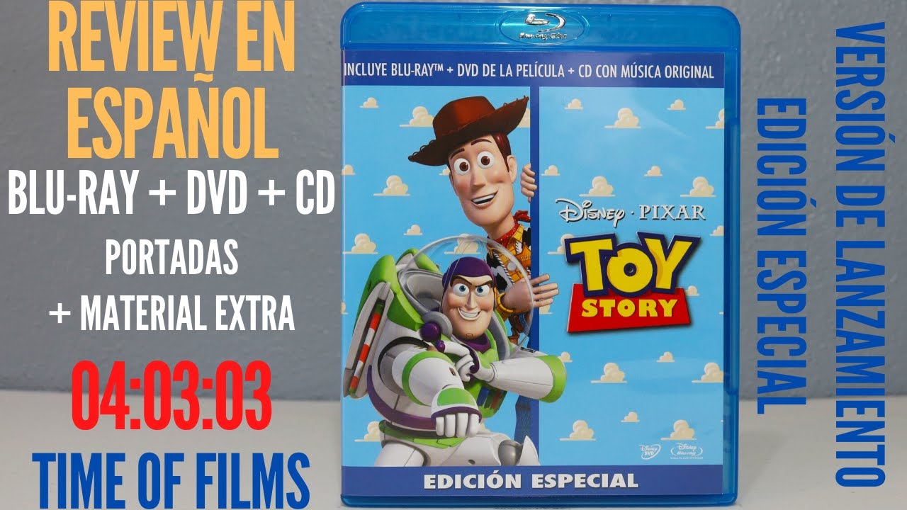 Toy Story 1 Edición Especial Blu-Ray + DVD + CD | Review + Bonus Material = 04:30:03 | Time Of Films