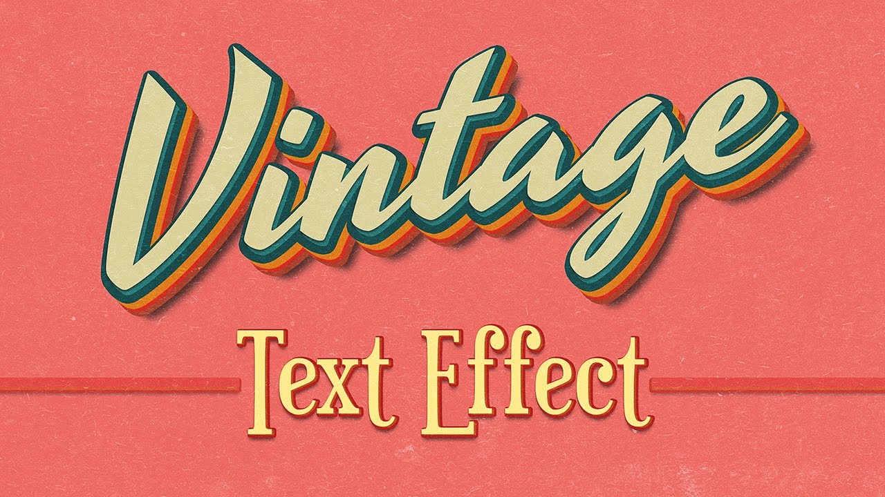 Vintage 3D Text Effect - Photoshop Tutorial