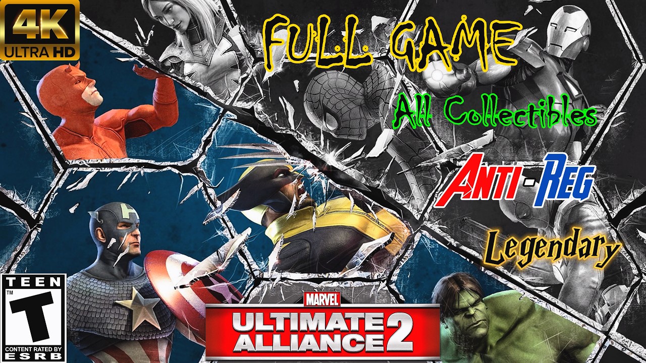 Marvel: Ultimate Alliance 2 - Full Playthrough / Anti-Reg (Legendary, NG+, All Collectibles)