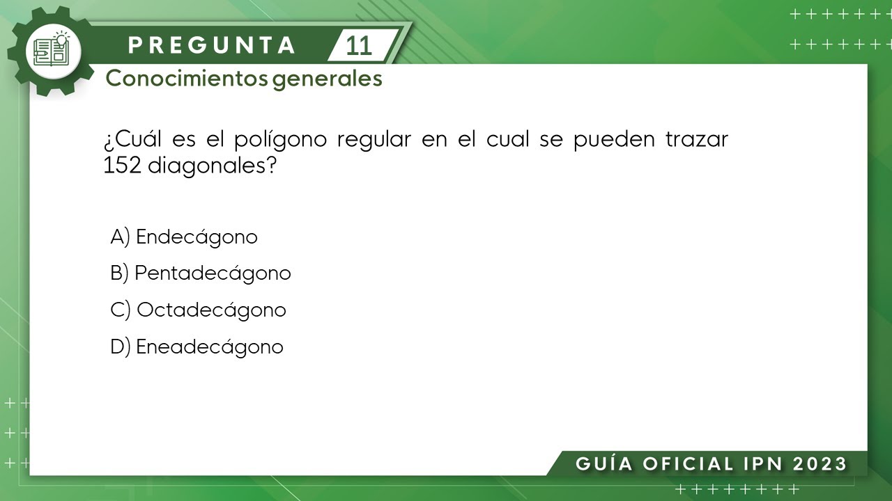 Guía IPN 2023 | Trigonometría Pregunta No. 11 | Conocimientos generales