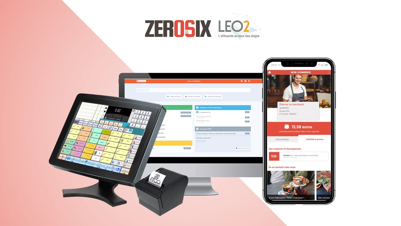 Programmes de fidélité ZEROSIX pour les commerçants et les restaurateurs équipés du logiciel LEO2