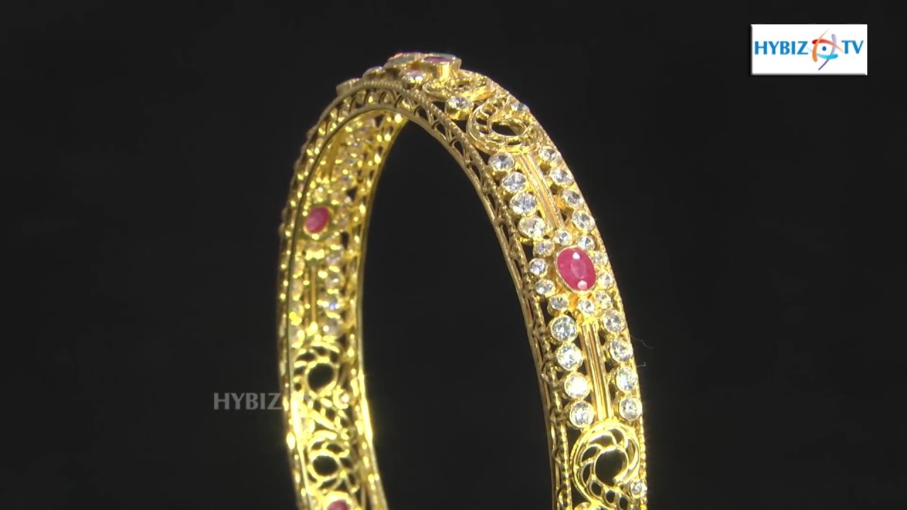 Uncut Ruby Emerald Gold Bangle | Malabar Gold and Diamonds