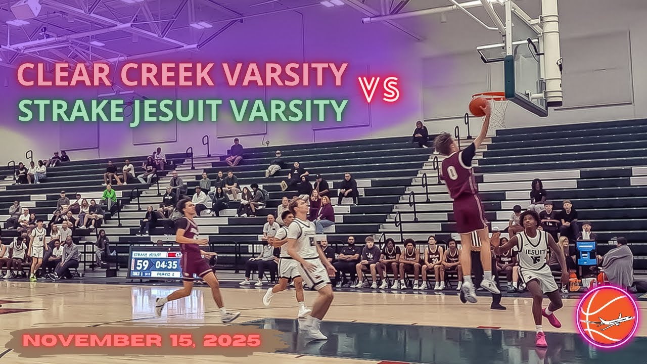 Varsity Clear Creek HS vs Strake Jesuit HS basketball game at Strake Jesuit High School