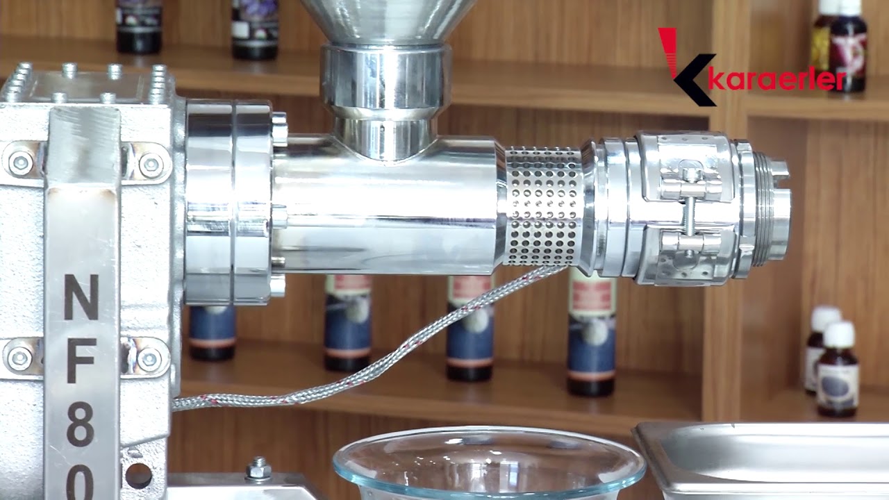 NF 80 English How to operate / set up cold press oil machine / how to clean-الة عصر زيوت الحبوب