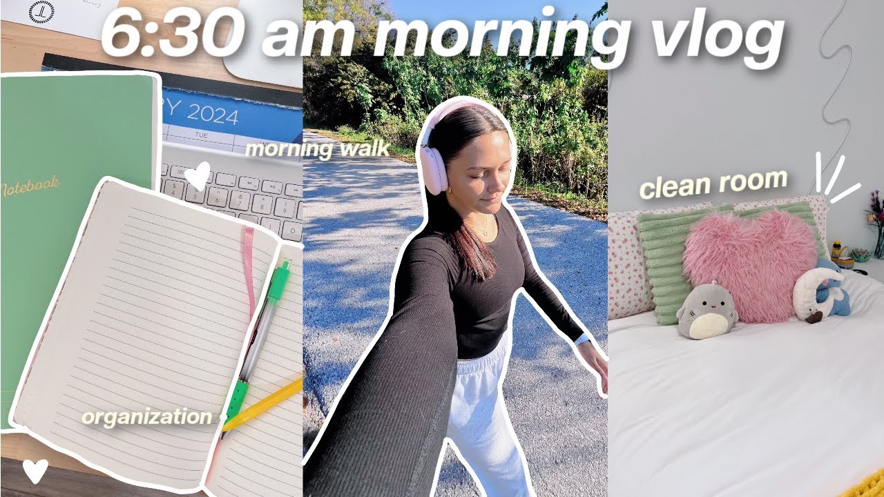 a 6:30 am morning VLOG | breakfast, morning walk, cleaning, etc..