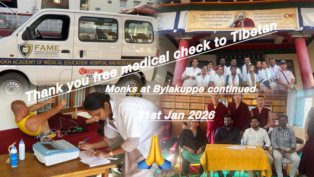 Lot of thanks to Teams of Indian Doctors # for free medical check to Monks