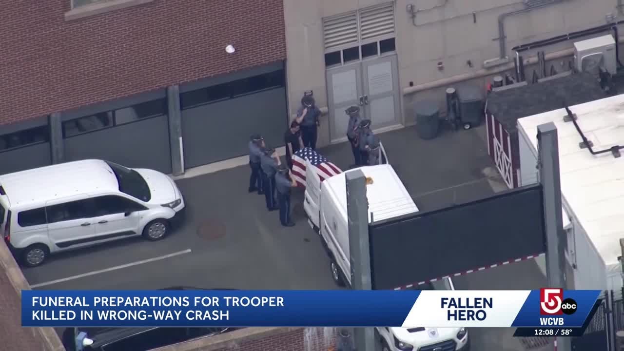 Funeral preparations underway for Mass. State Police trooper killed in wrong-way crash