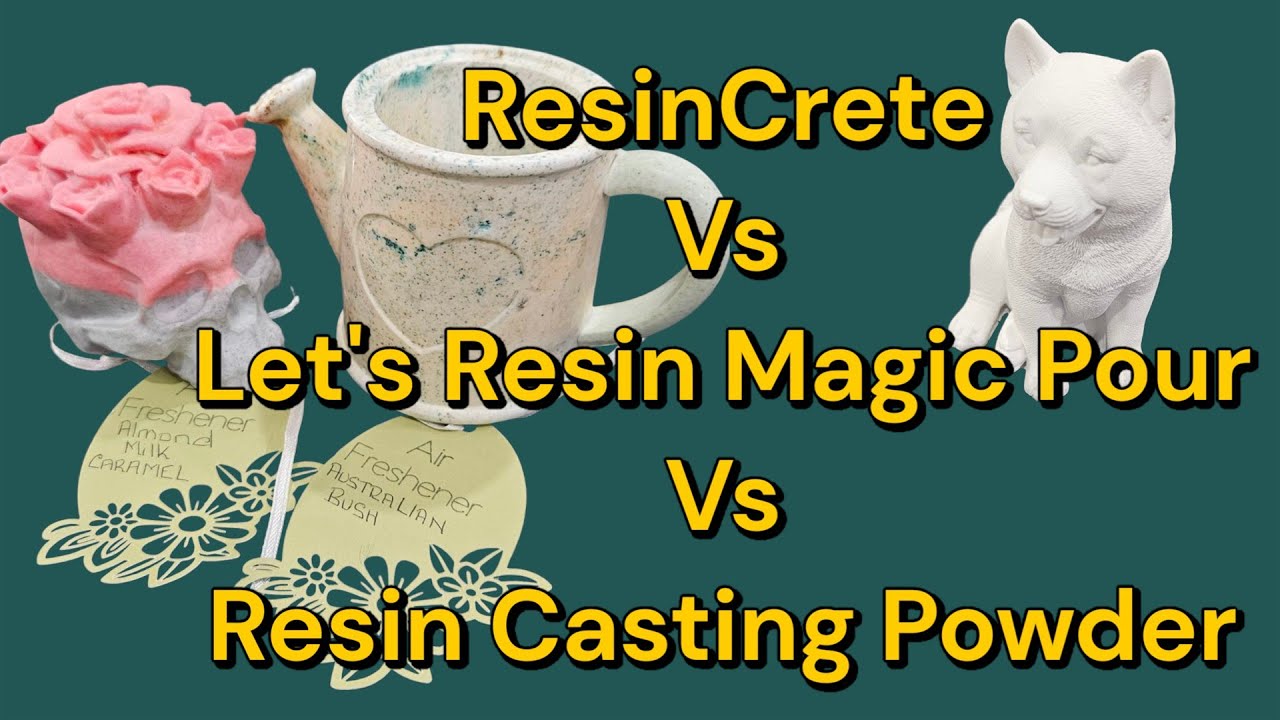 DIY ResinCrete Vs Let's Resin Magic Pour Vs Resin Casting Powder Tutorial