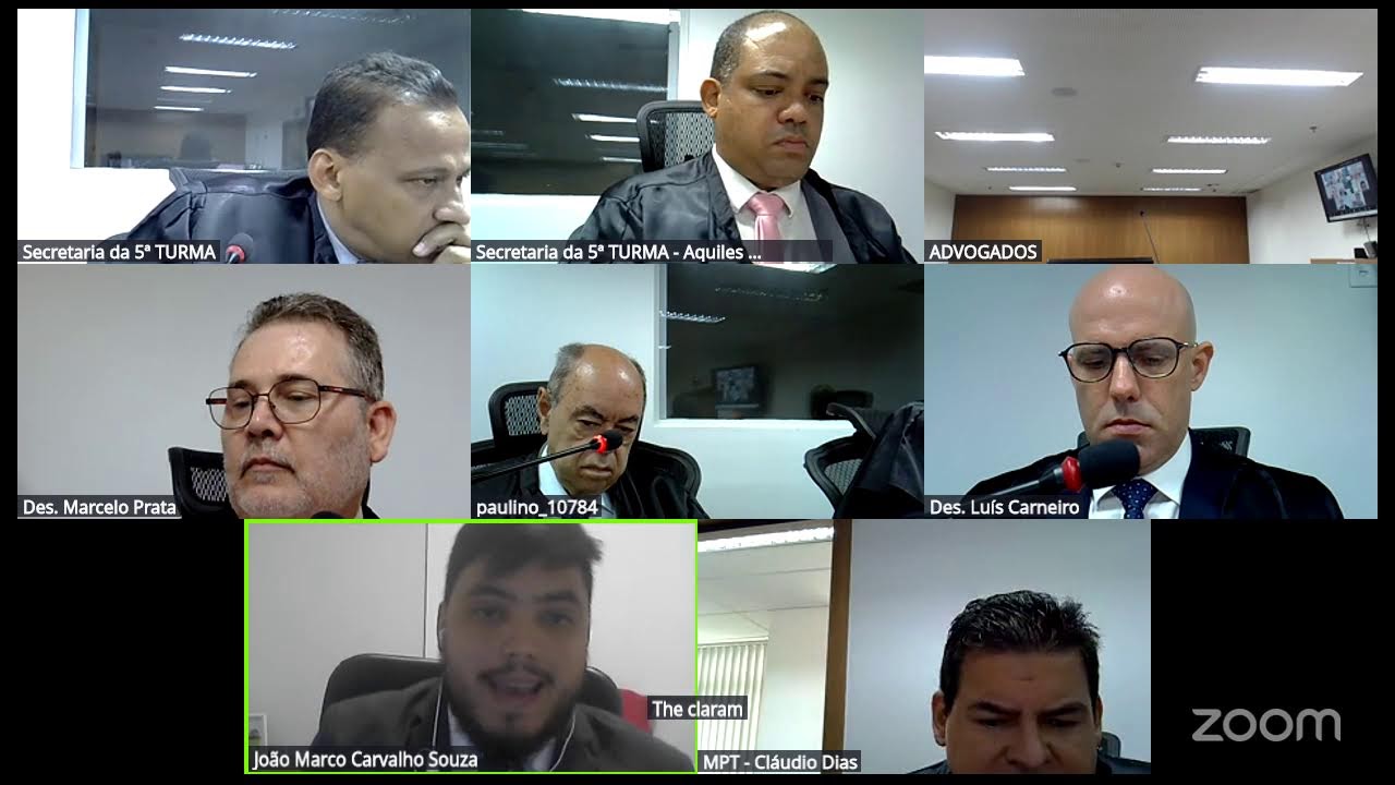 2ª SESSÃO ORDINÁRIA PRESENCIAL DA 5ª TURMA DO TRT5