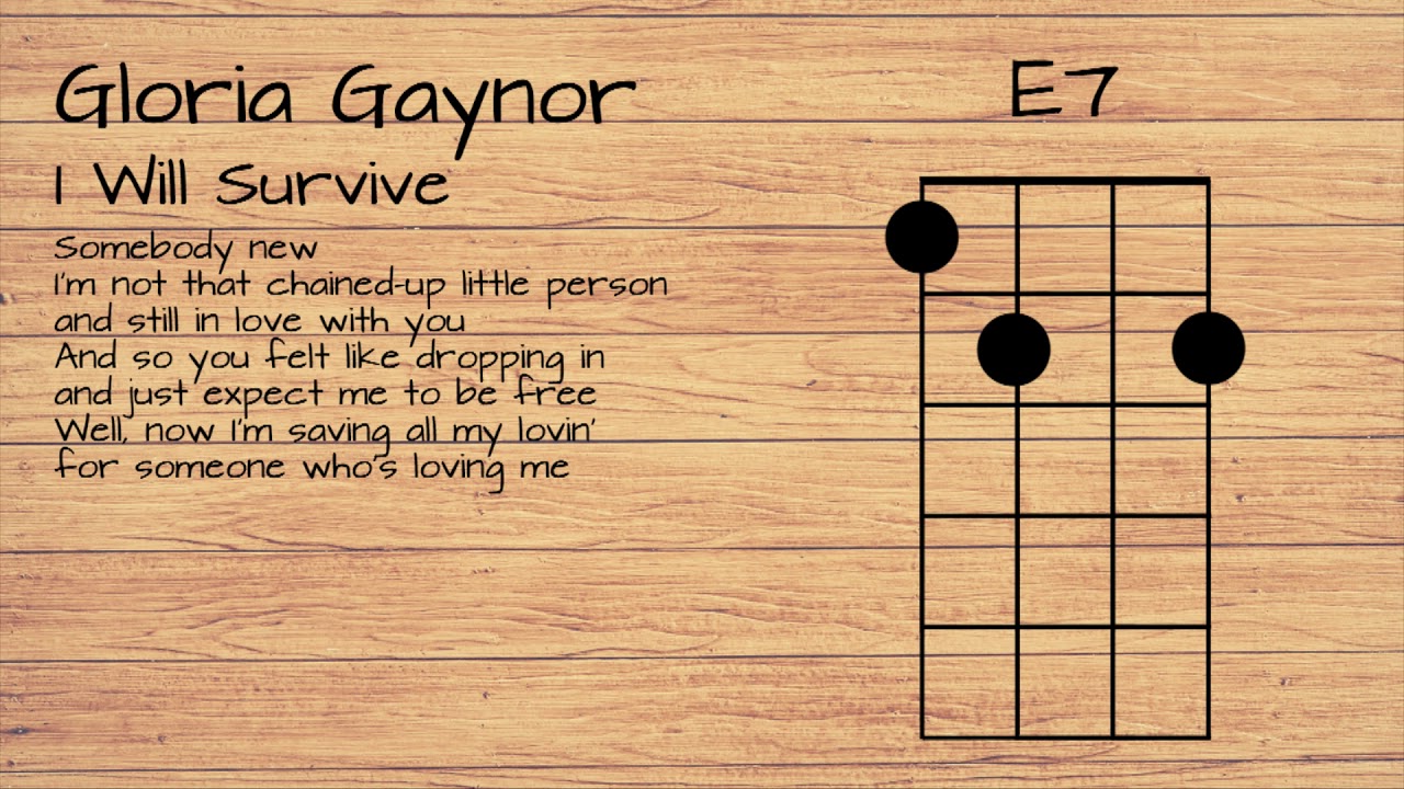 Gloria Gaynor - I Will Survive UKULELE TUTORIAL W/ LYRICS