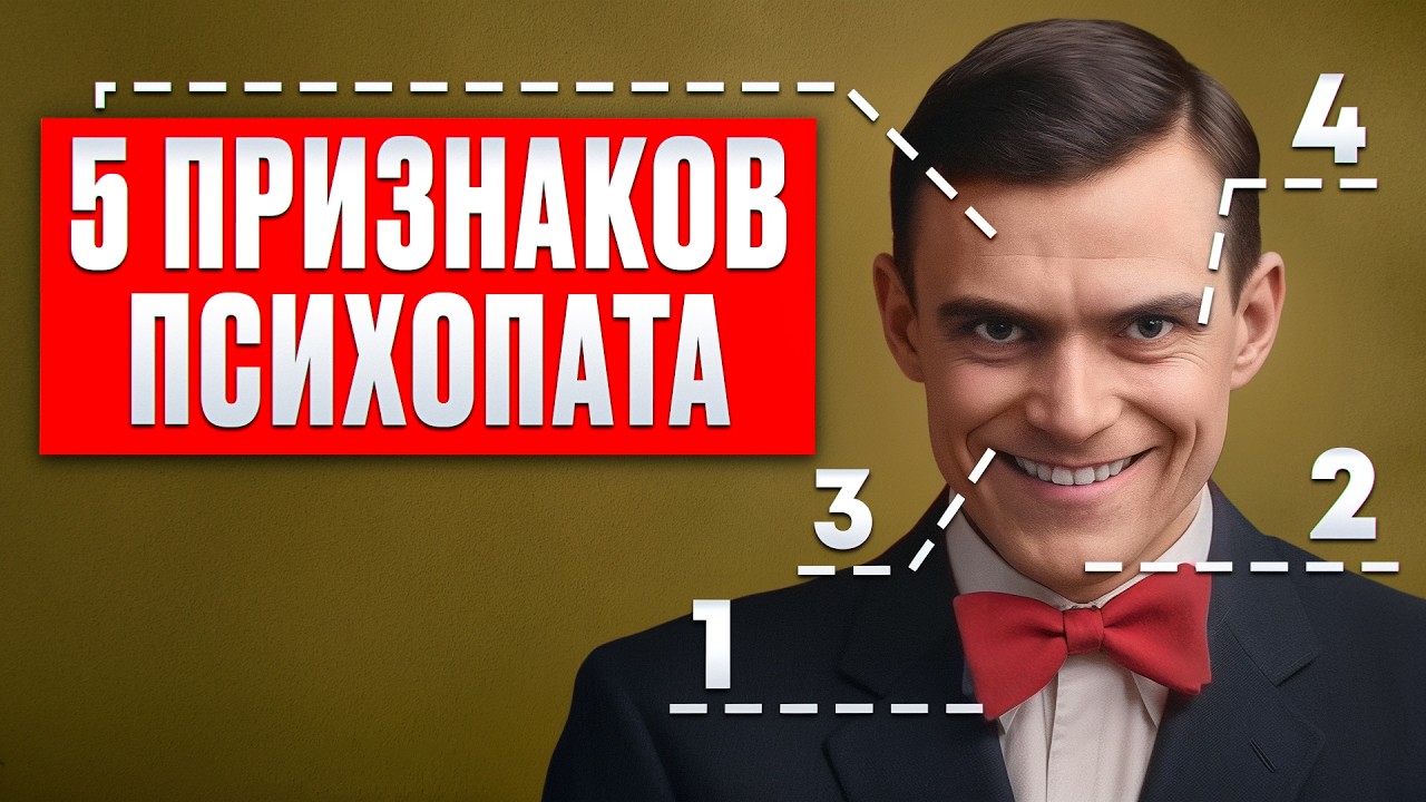 Как распознать ПСИХОПАТА? 5 ПРИЗНАКОВ для красных флагов