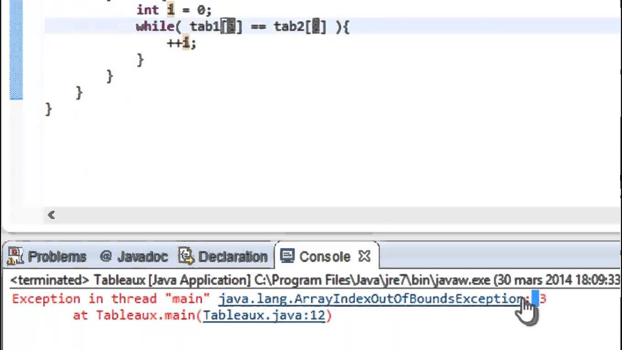 PROGRAMMER EN JAVA (Débutant) - 51 - Comparaison de tableaux élément par élément