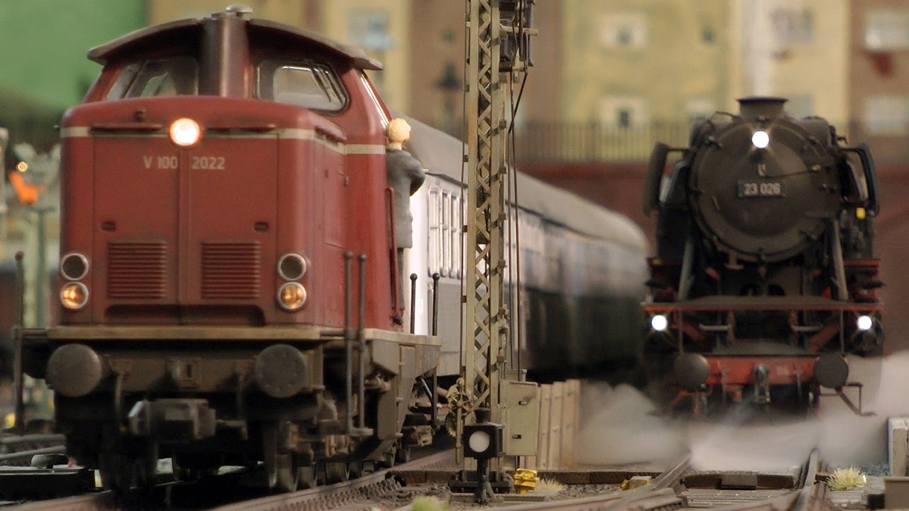 Steam locomotives on an amazing model railroad Layout in 1/32 Scale