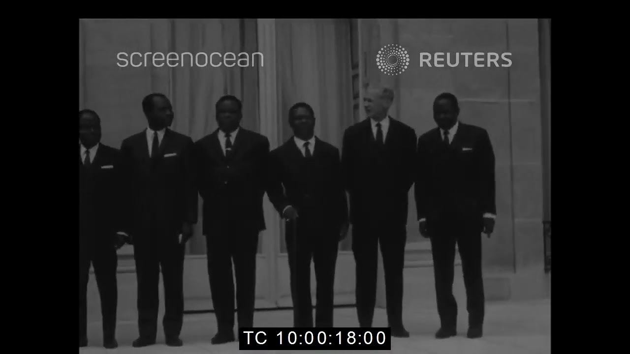 Eight African Leaders Meet With French President Charles de Gaulle | Elysee Palace | July 1966