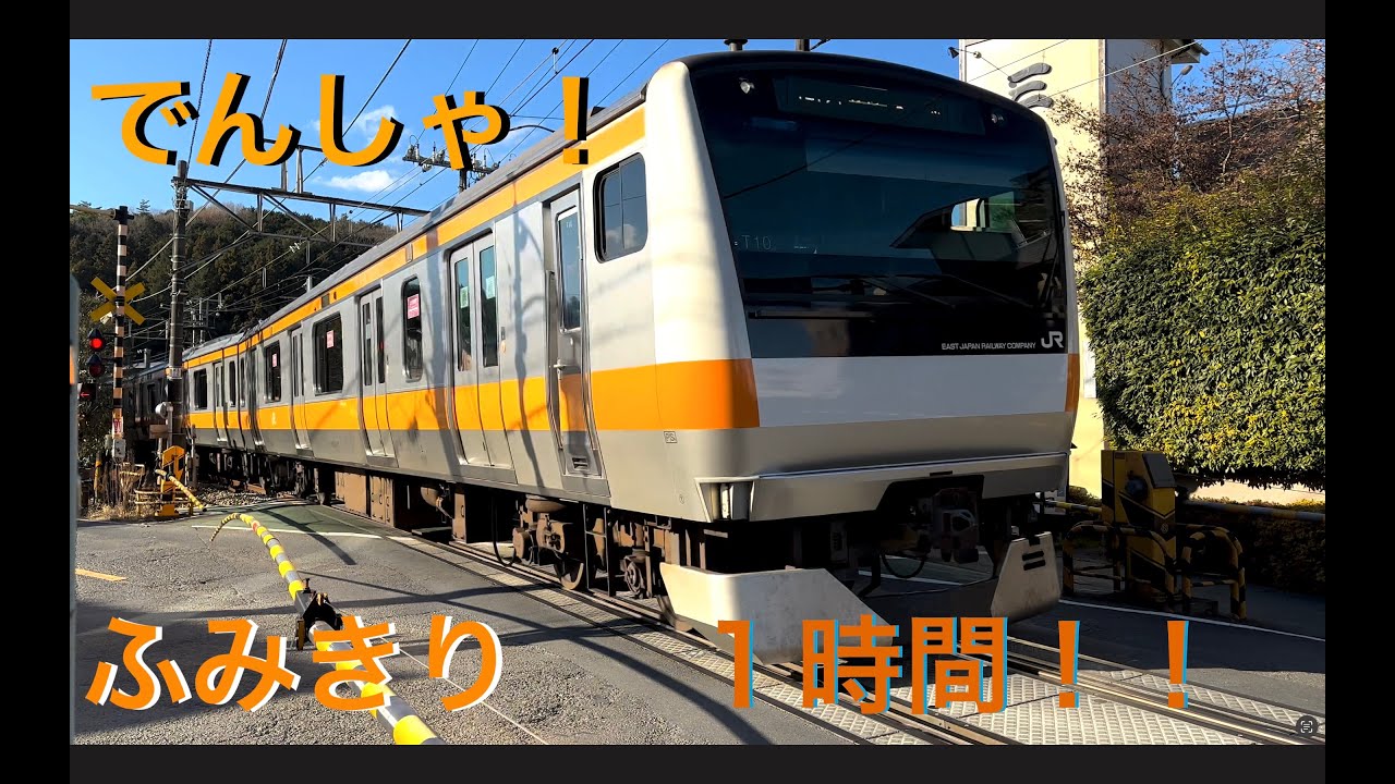 【電車】踏切【ふみきり　鉄道】たっぷり１時間！中央線　八高線　相模線　横浜線　京王線　japan railway crossing kids train 特急　JR 富士回遊