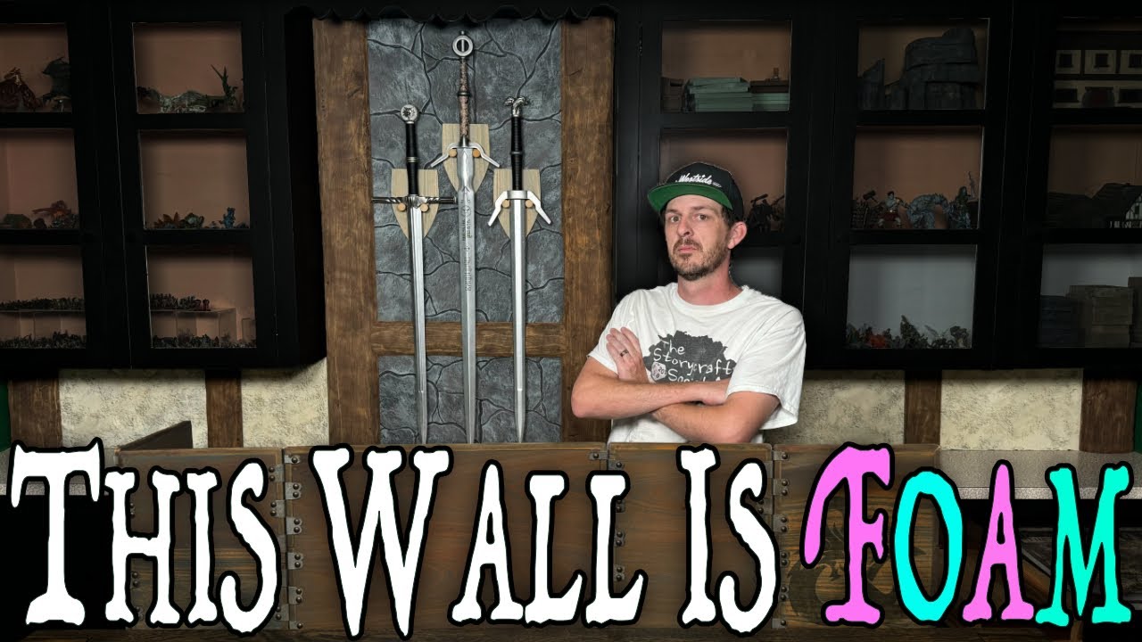 I Made This EPIC WALL Out Of XPS FOAM!!!!