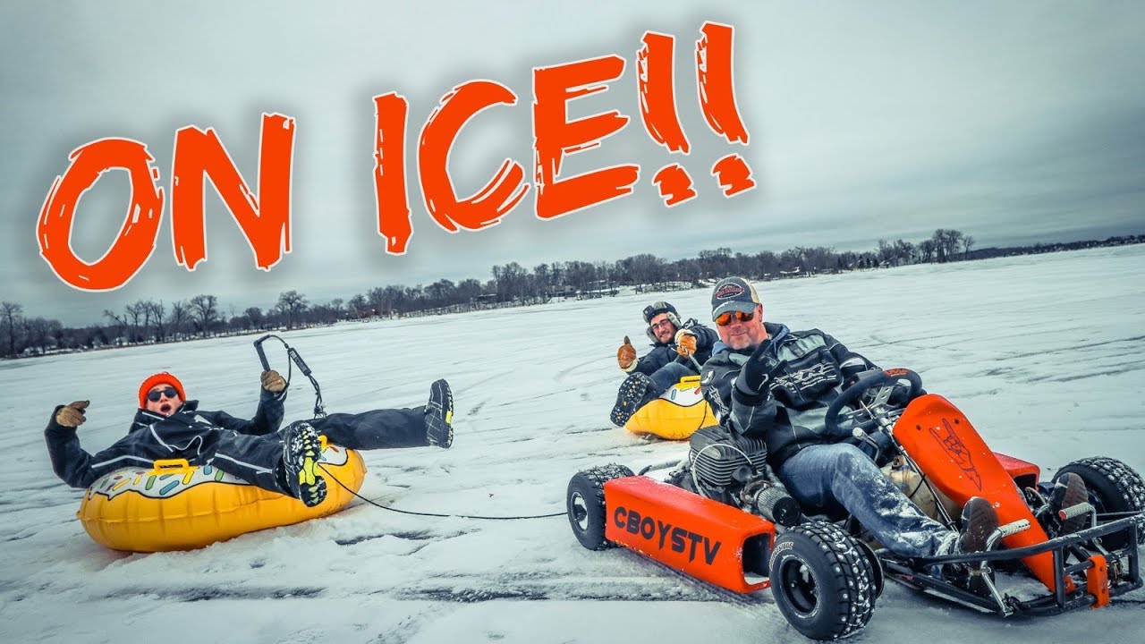 Tubing behind SHIFTER KART!! (SCARY)