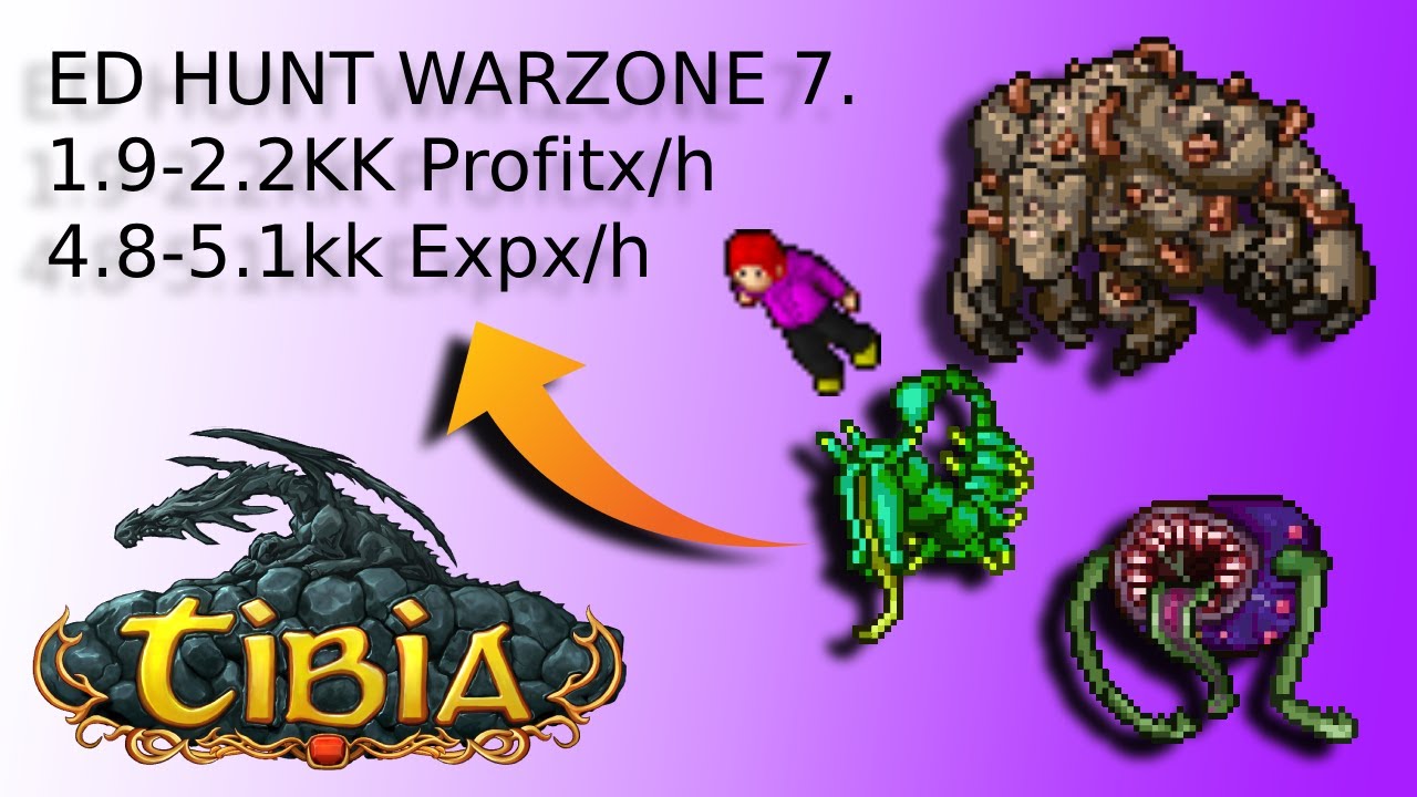 HUNT ED WARZONE 7 ! 700+ (1.9-2.2KK PROFIT) tibia Antrum of the fallen