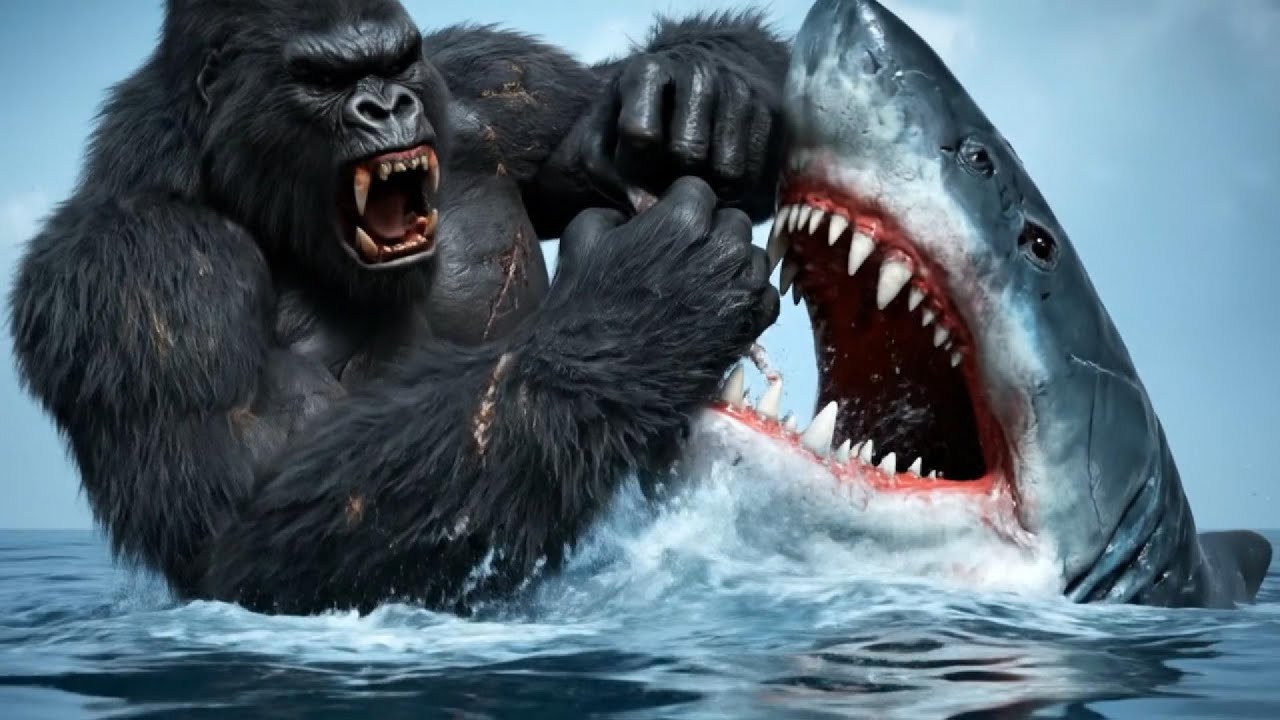 King Kong vs Giant Shark: The Ultimate Primal Showdown