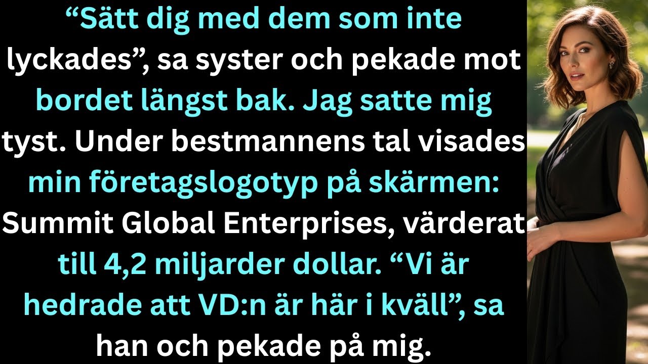 Systerns bröllop – de placerade mig vid ”förlorarbordet” – sedan avslöjade bestmannen mitt företag