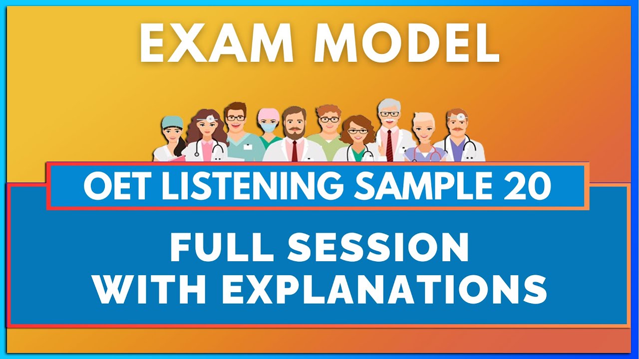OET LISTENING TEST - 20 | LISTENING WITH MIHIRAA