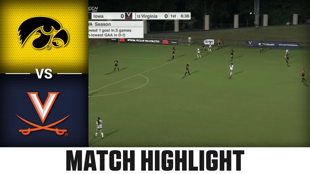 Iowa vs. Virginia ACC Women's Soccer Highlights (2023)