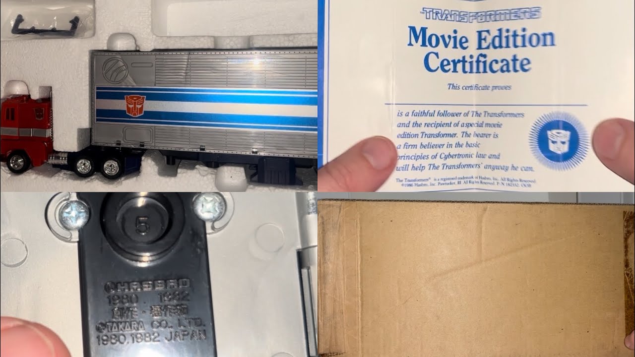 Transformers generation one mail away Optimus prime review G1 identification stamps paperwork guide
