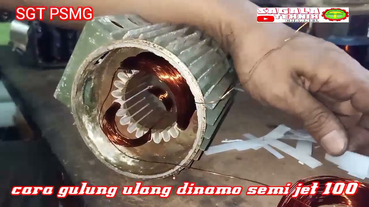 cara menggulung ulang dinamo semi jet pump 100 watt