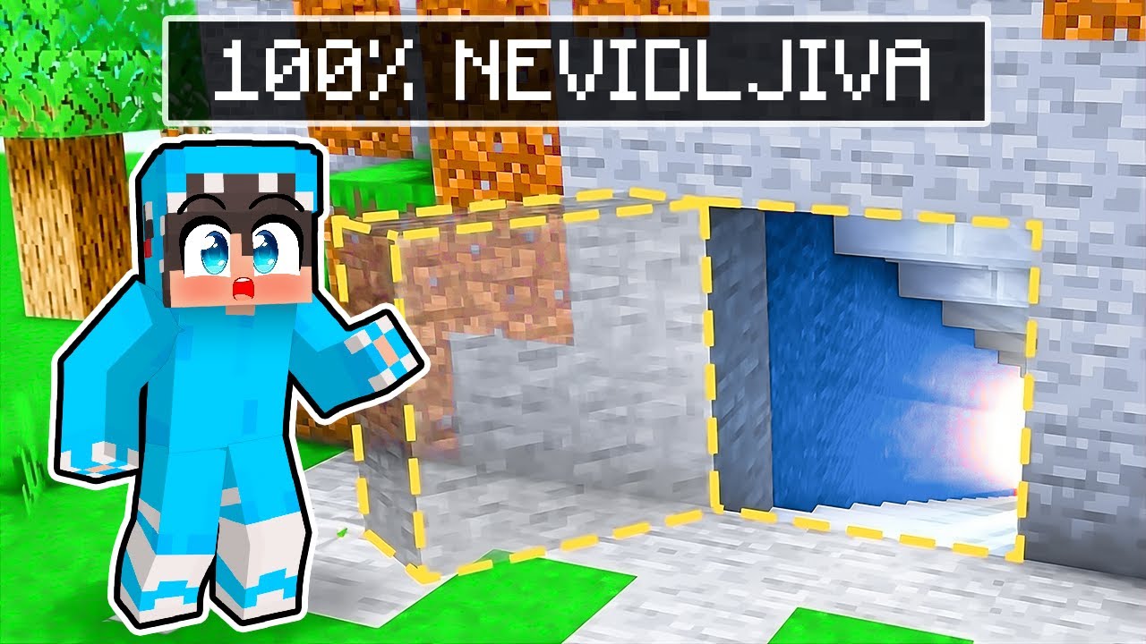 LUKINA 100% NEVIDLJIVA TAJNA BAZA U MINECRAFTU!