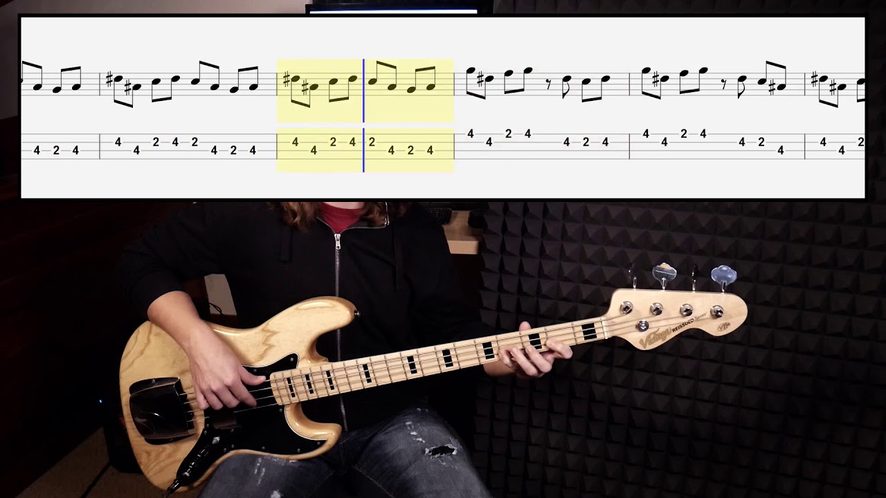 Michael Jackson - Billie Jean (bass cover with tabs in video)