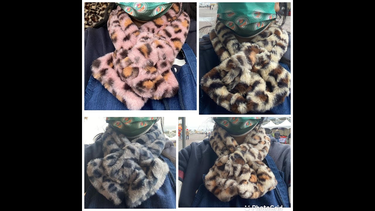 小米雜貨店-毛絨絨蝴蝶結圍脖 手作教學 How To Make  Plush bow scarf  Sewing Tutorial DIY