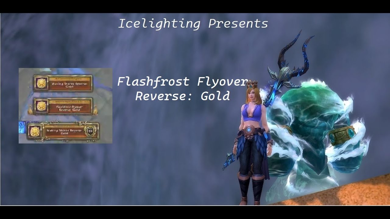 Flashfrost Flyover Reverse: Gold - The Waking shores - Ruby Lifepools - Waking shores Reverse: Gold