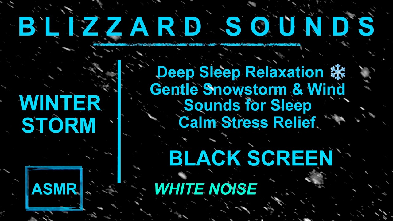 Deep Sleep in 5 Minutes 🌨️ Blizzard Snowstorm Icy Wind Relief