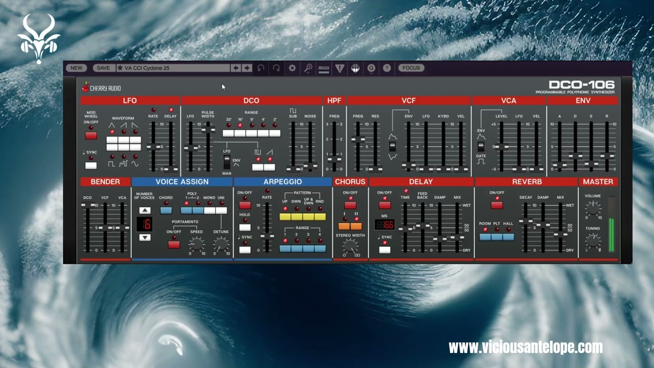 Cherry Audio DCO-106 Synth Presets - Cyclone presets walkthrough Vicious Antelope