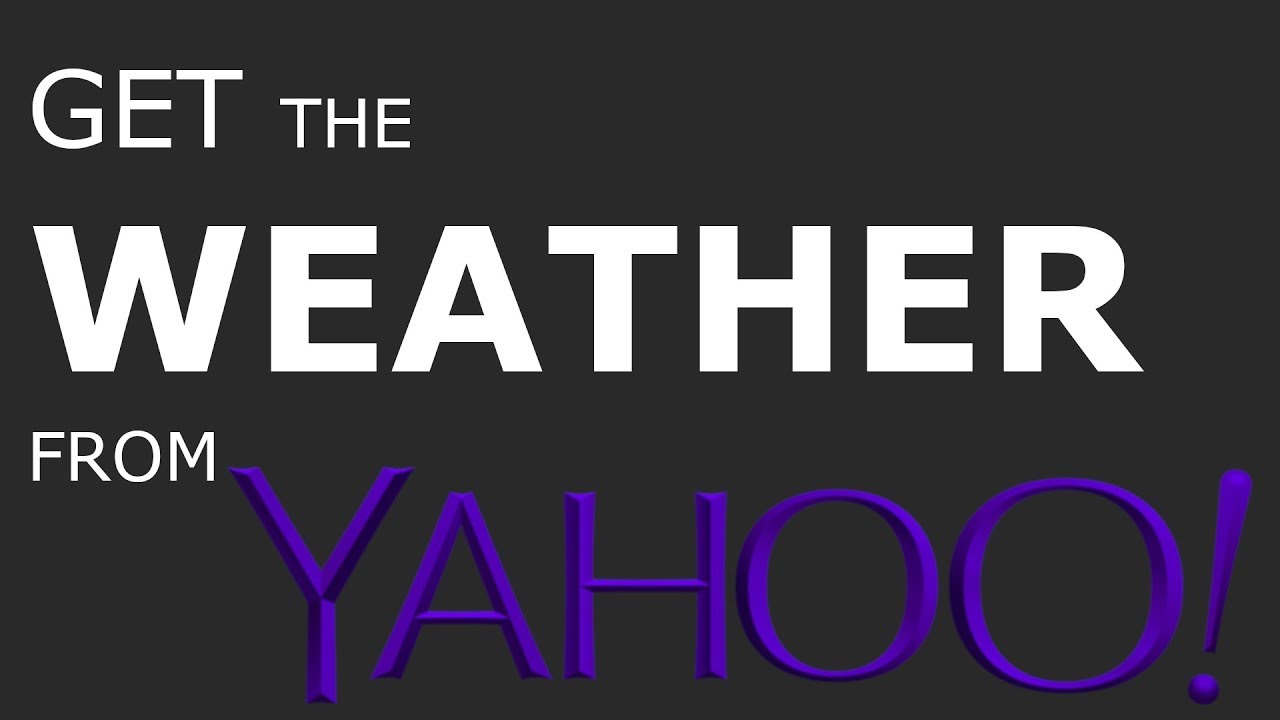 How to use the Yahoo! weather API