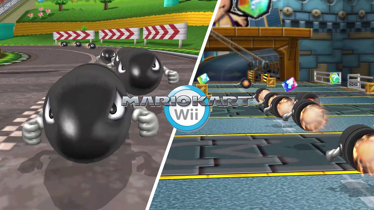 12 Player BULLET BILL HACK on Mushroom Cup | MARIO KART WII