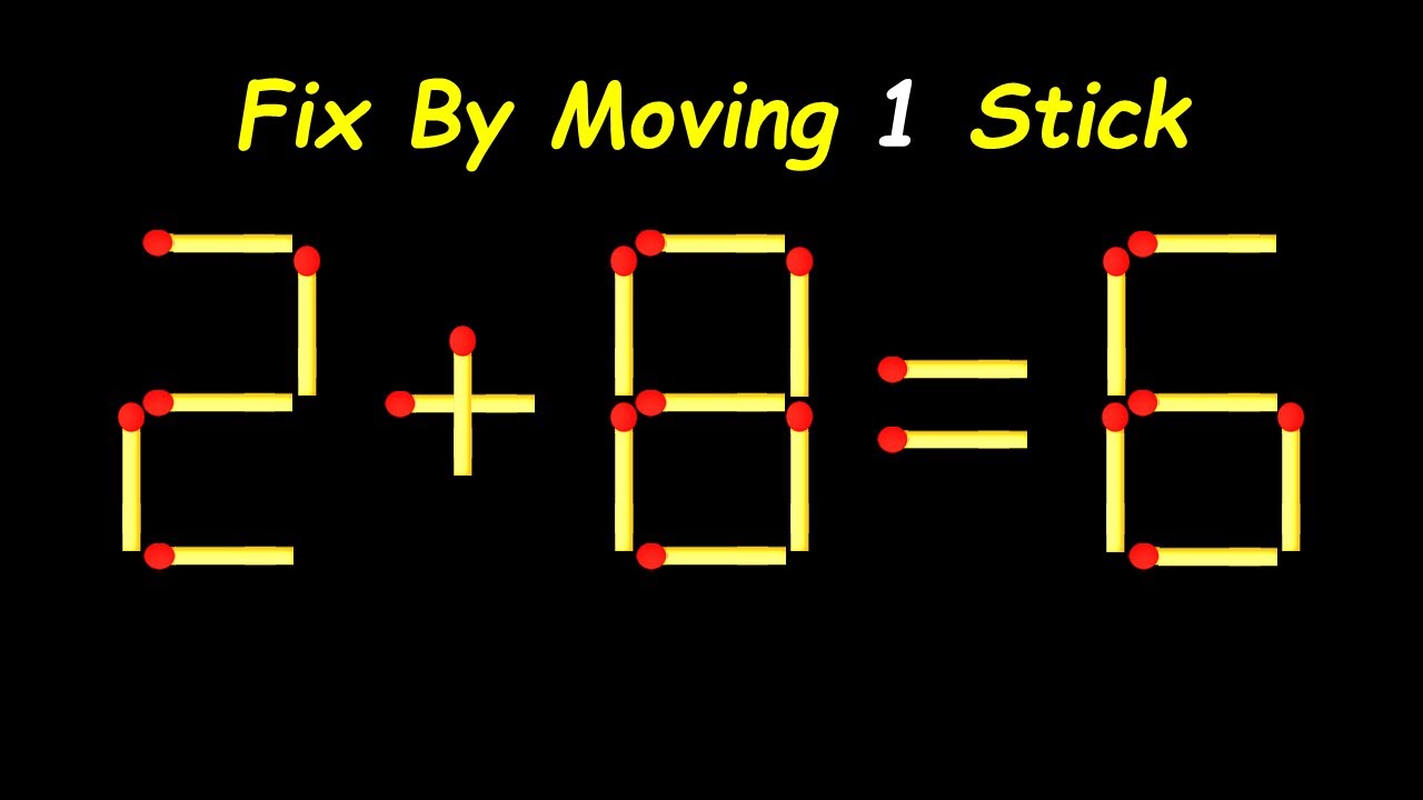 Fix This Equation by Moving JUST ONE Stick – Brain Teaser!