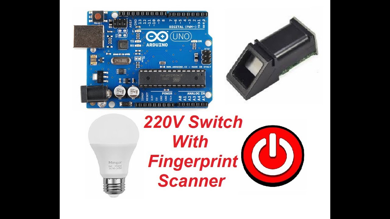 220V Switch with Fingerprint Scanner Using Arduino (with code)