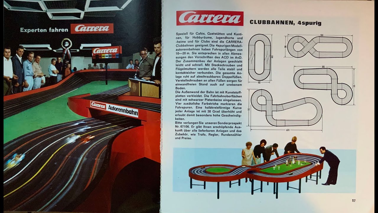 slot car racing over half a century ago in Germany by Carrera Katalog 1968/1969