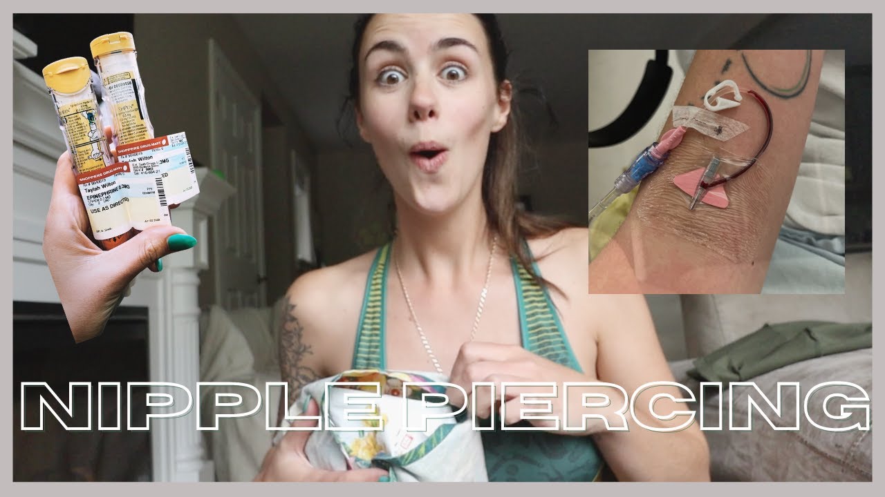 Nipple piercing experience + hospital trip! | Tips, tricks, healing process! |