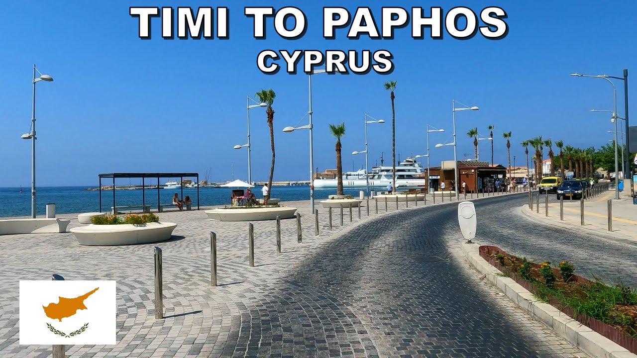 DRIVING from TIMI VILLAGE to PAPHOS CITY WATERFRONT in CYPRUS 4K (60fps)