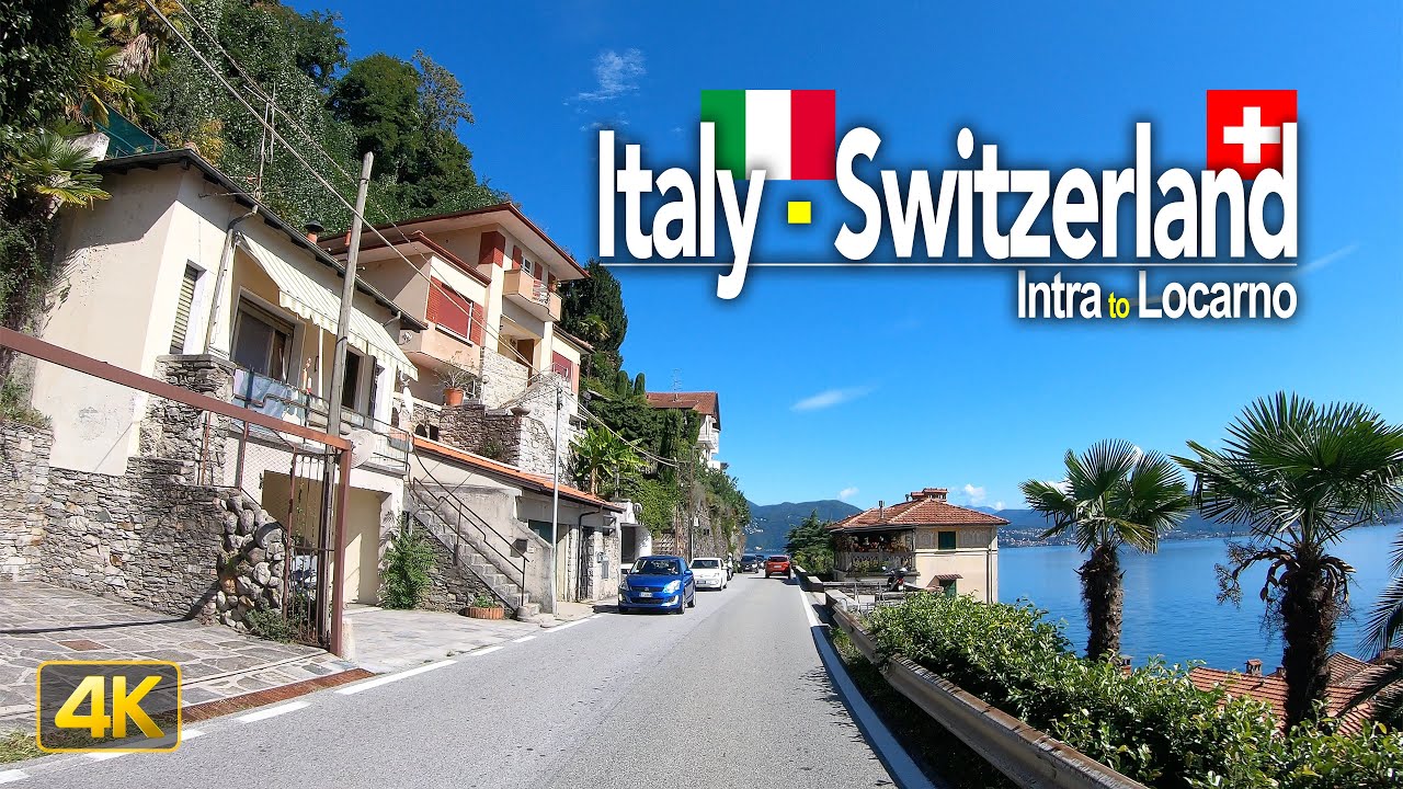Driving from Intra, Italy 🇮🇹 to Locarno, Switzerland 🇨🇭 along the Lago Maggiore