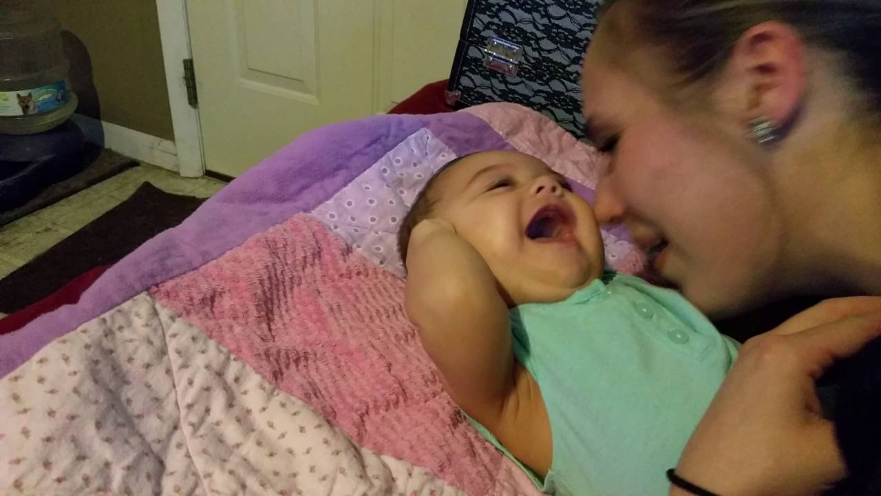 Mommy making Kyliss laugh